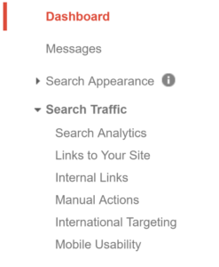 بحث analytics في Search Console من أدوات مشرفي المواقع.